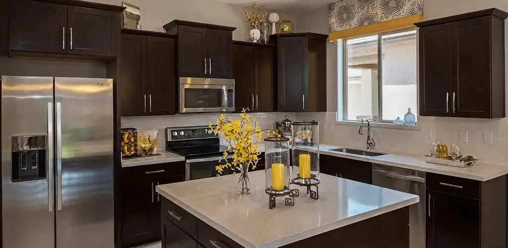 Cabinet painting results with freshly painted kitchen cabinets in Richmond, VA