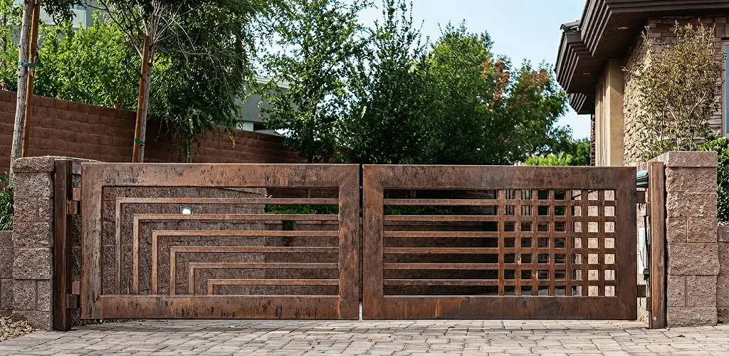 Custom driveway gate installation for a home entrance in Richmond, VA