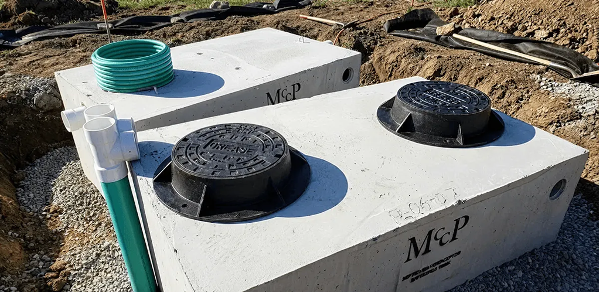 Grease trap installation unit set in place for drainage protection in Richmond, VA