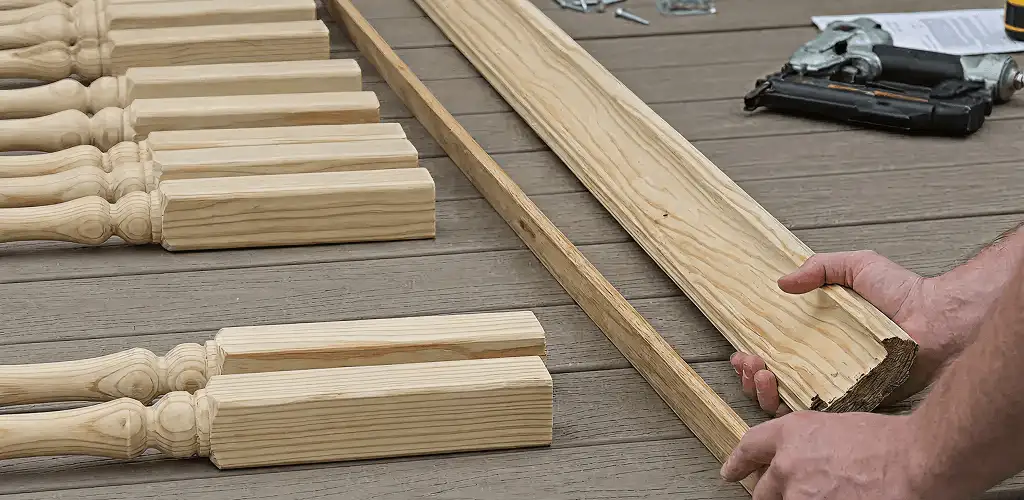 Handrail installation materials and wood components for stair rail work in Richmond, VA